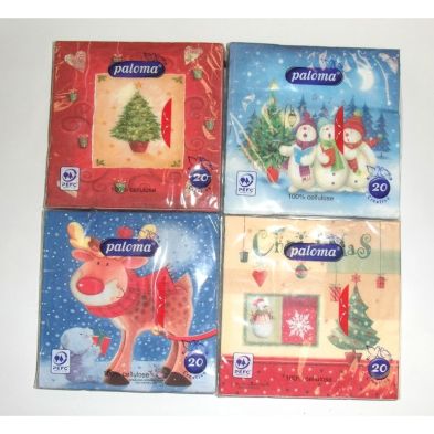 See more information about the Paloma 3 Ply Napkins Christmas Assorted Designs 33 X 33 cm (20 Pack)